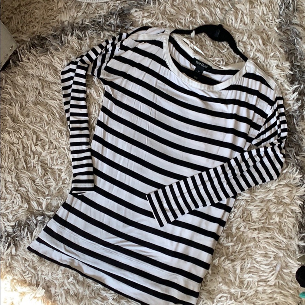White House black market stripped long sleeve